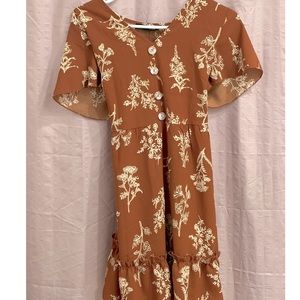 Burnt orange summer dress